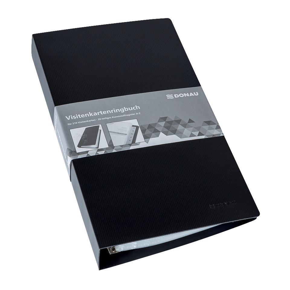 Visitenkartenringbuch, Kartenhalter, A-Z Kartenregister, Kunststoffringbuch, Ordner