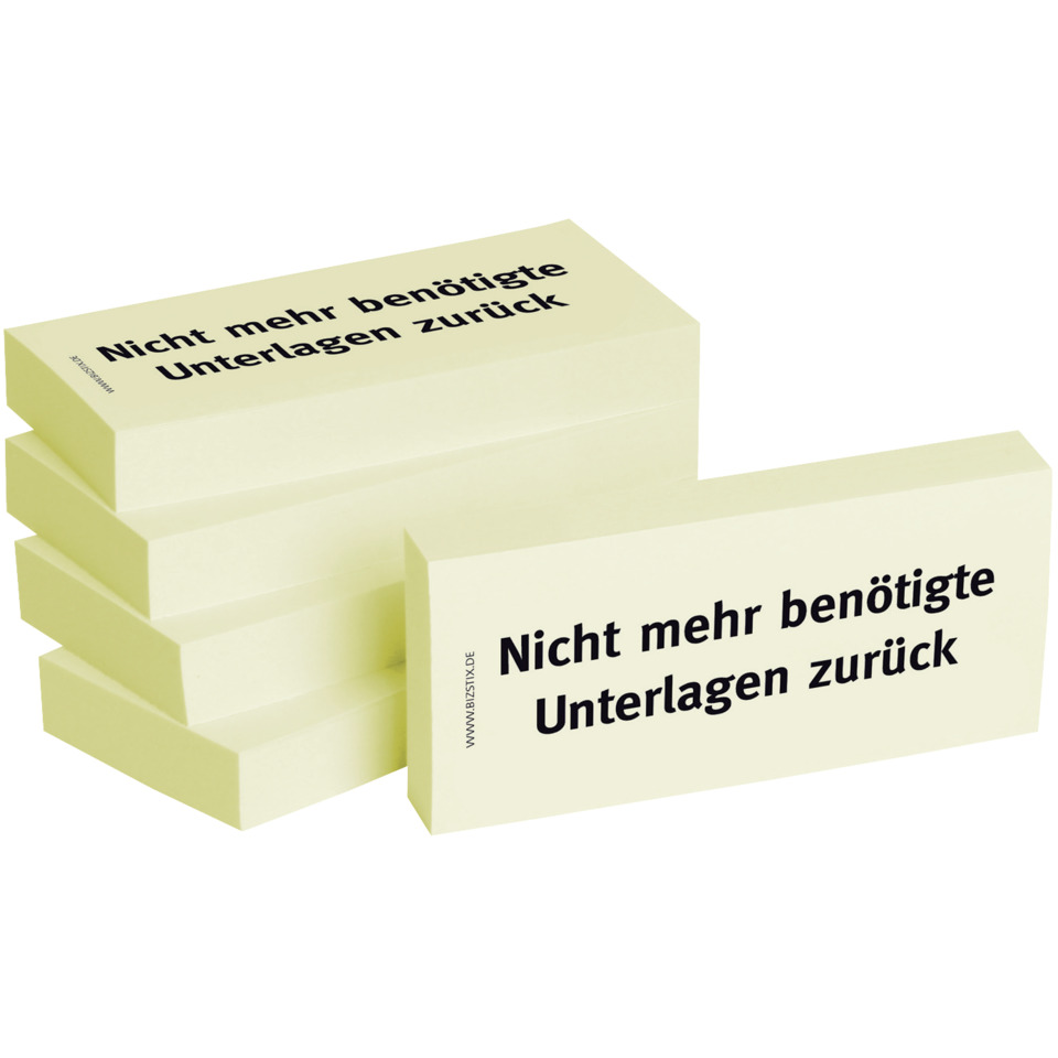 Notizzettel, Klebezettel, Post-it, Haftnotizen, Spitzer Text