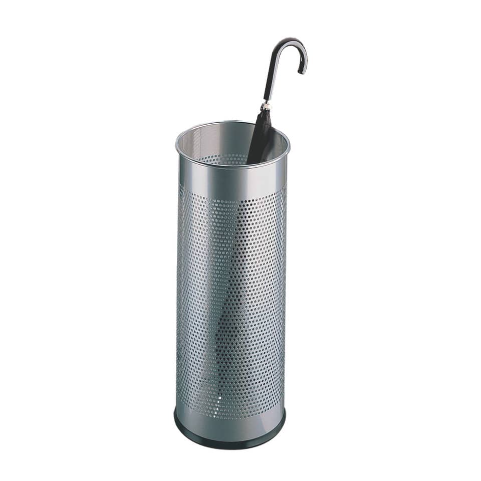 Schirmständer, Regenschirmhalter, Metallkorb, Perforiert, Drehbarer Griff