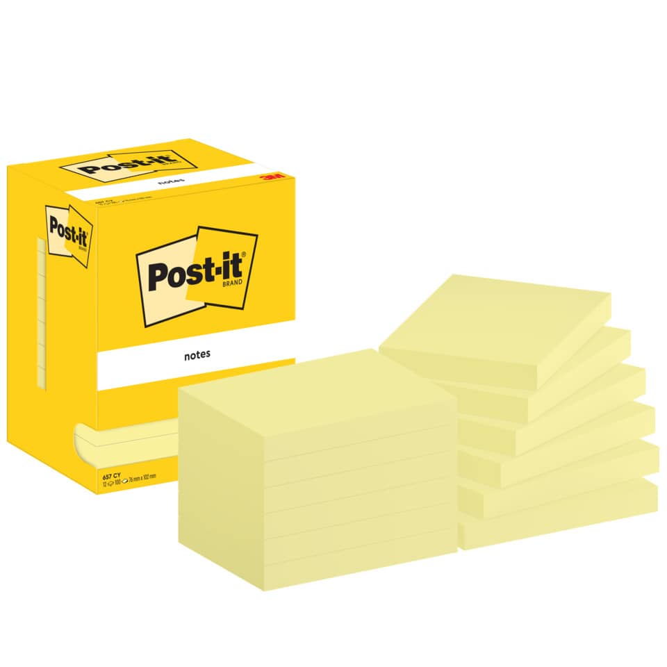 Notizblöcke, Post-it, Haushalt, Gelb, Notizpaket