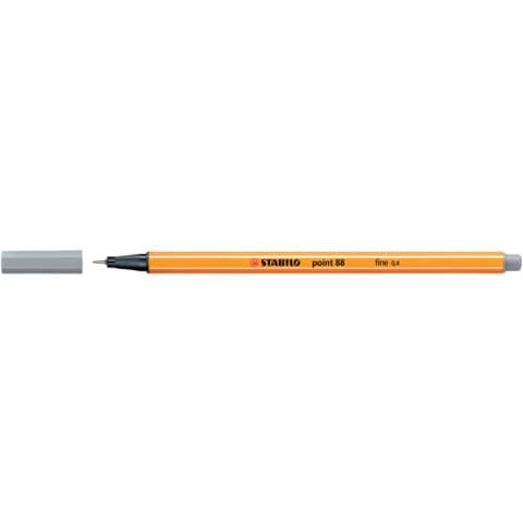 Fineliner point 88®, 0,4 mm, mittelgrau STABILO 88/95