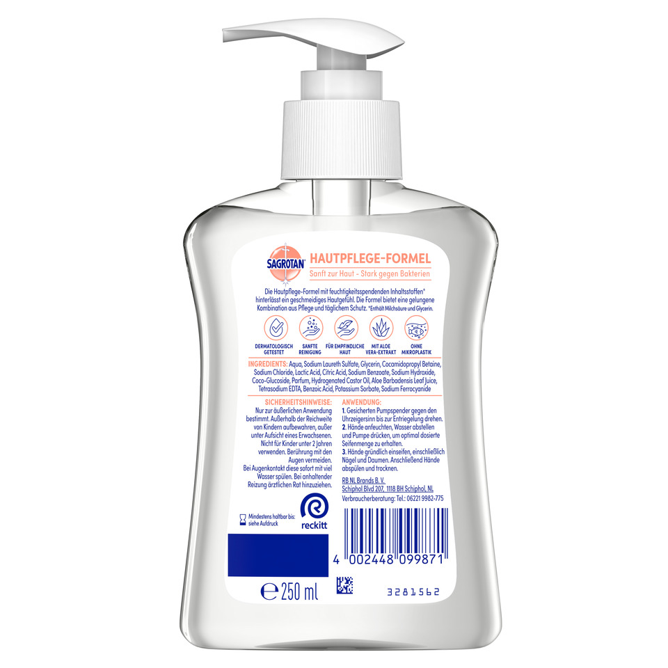 Hautpflege-Formel, Feuchtigkeitscreme, Pflegeprodukt, Pumpenspender, 250 ml