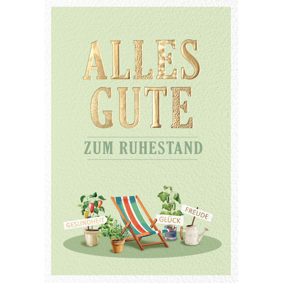 postkarte, garten, stuhl, pflanzen, gesundheit