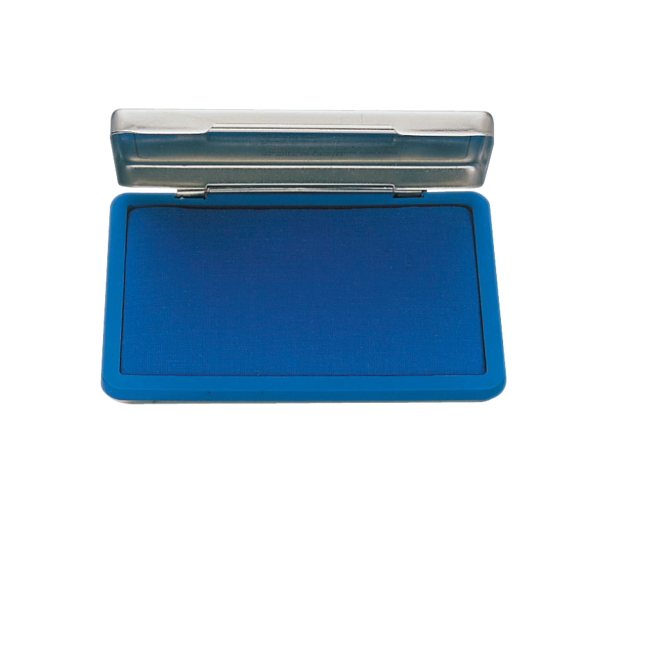 Tinte-, Tintenstempel, Stempelplatte, Blau, Kunststoff