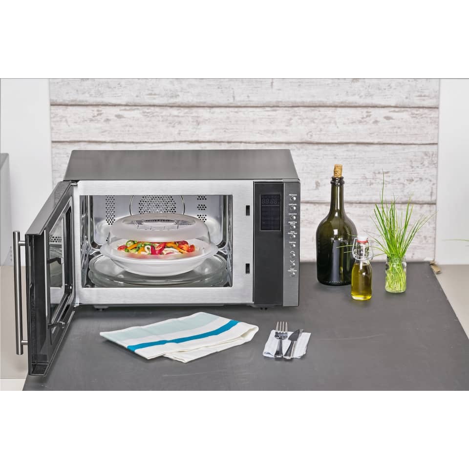 Mikrowelle, Standgerät, Edelstahl, Backofen-Mikrowelle, Küche
