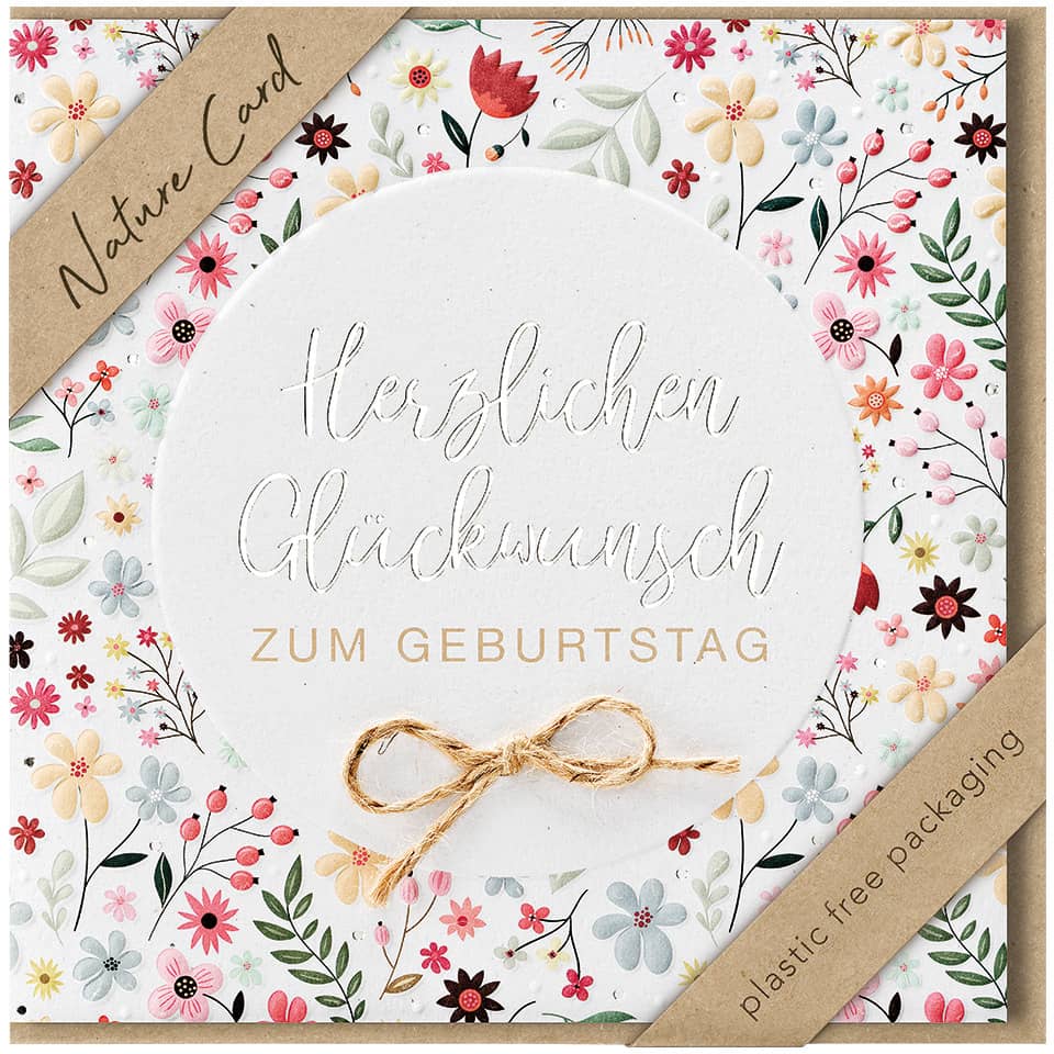 Geschenkverpackung, Blumenmuster, Kartenetikett, Natürliche Verpackung, Juteband