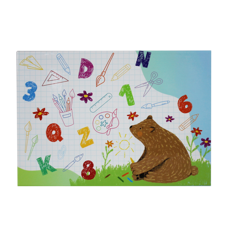 Kinderbild, Schulmaterial, Tiermotiv, Bär, Natur