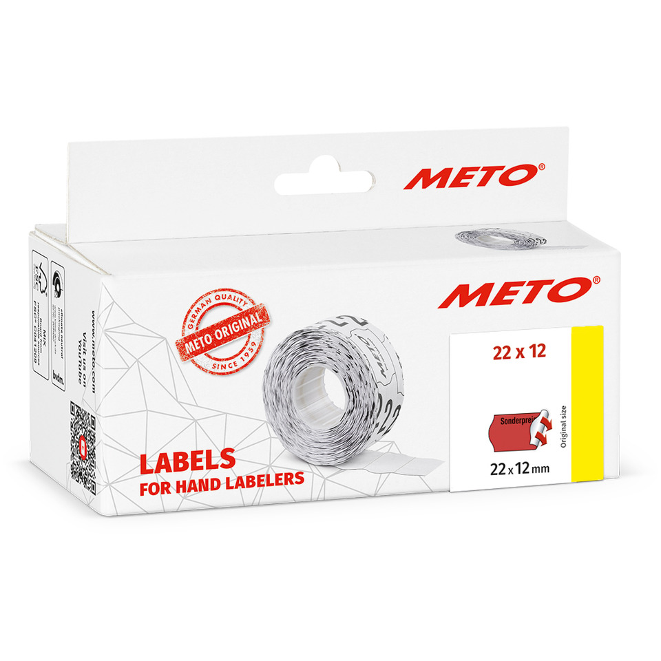 Etiketten, Etikettenrolle, Handlabels, Labelrolle, METO