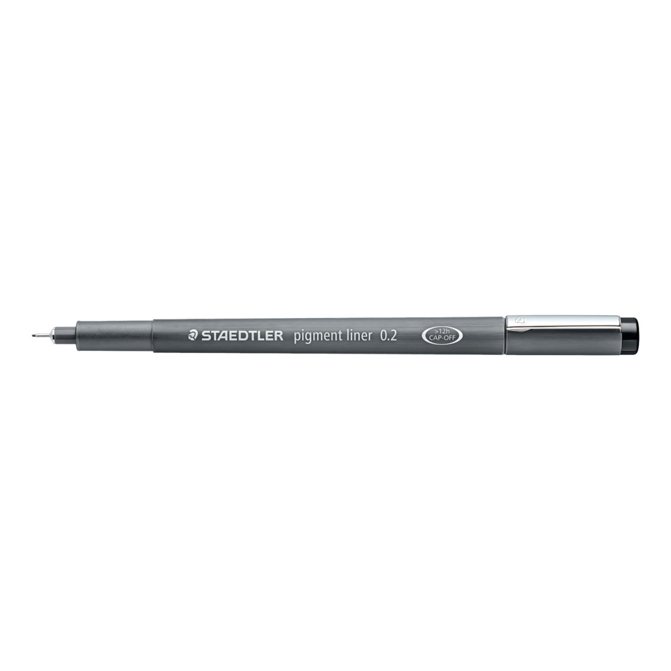  Pigmentstift,  Fineliner,  Staedtler, 0,2 mm, Grau