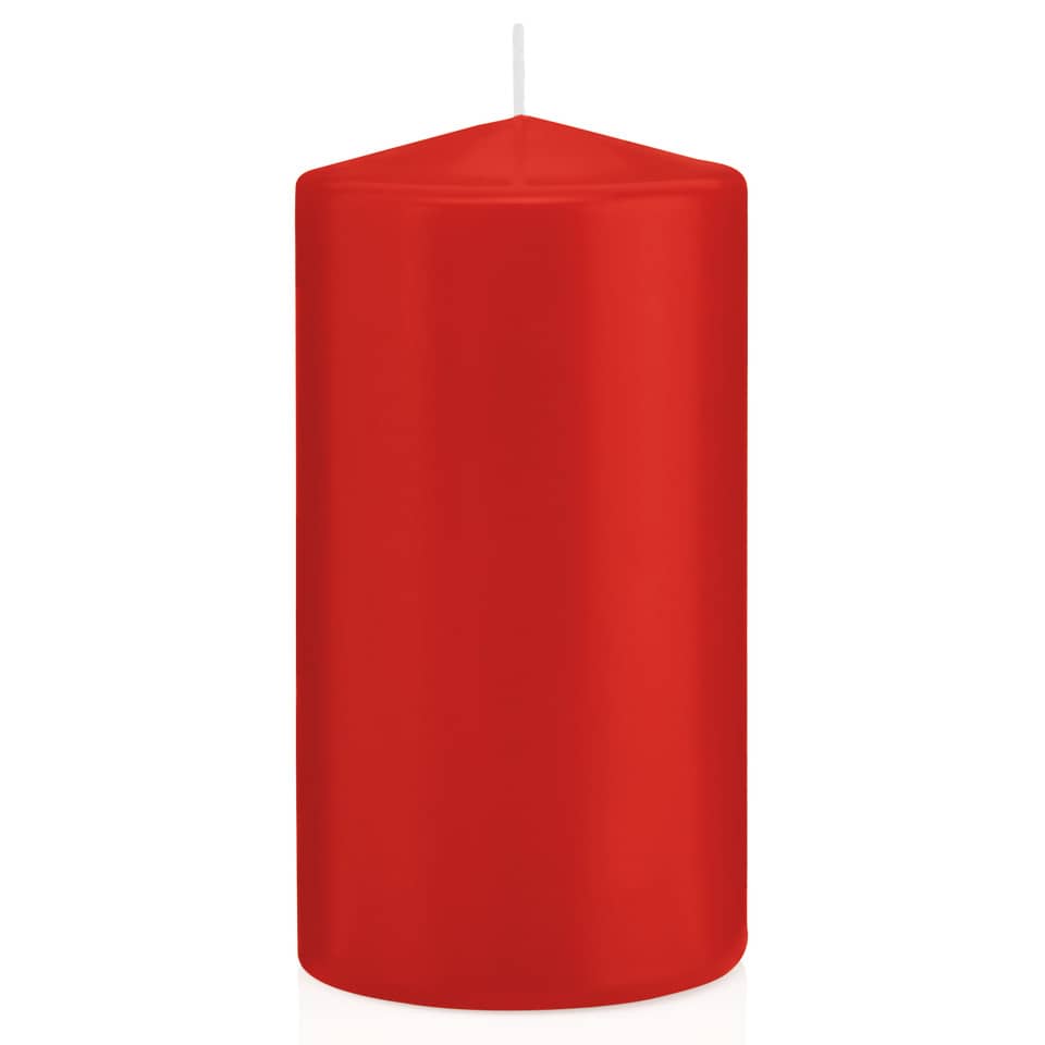 Küb Kerze, Rote Kerze, Stumpenkerze, Einzelkerze, Kerzenform