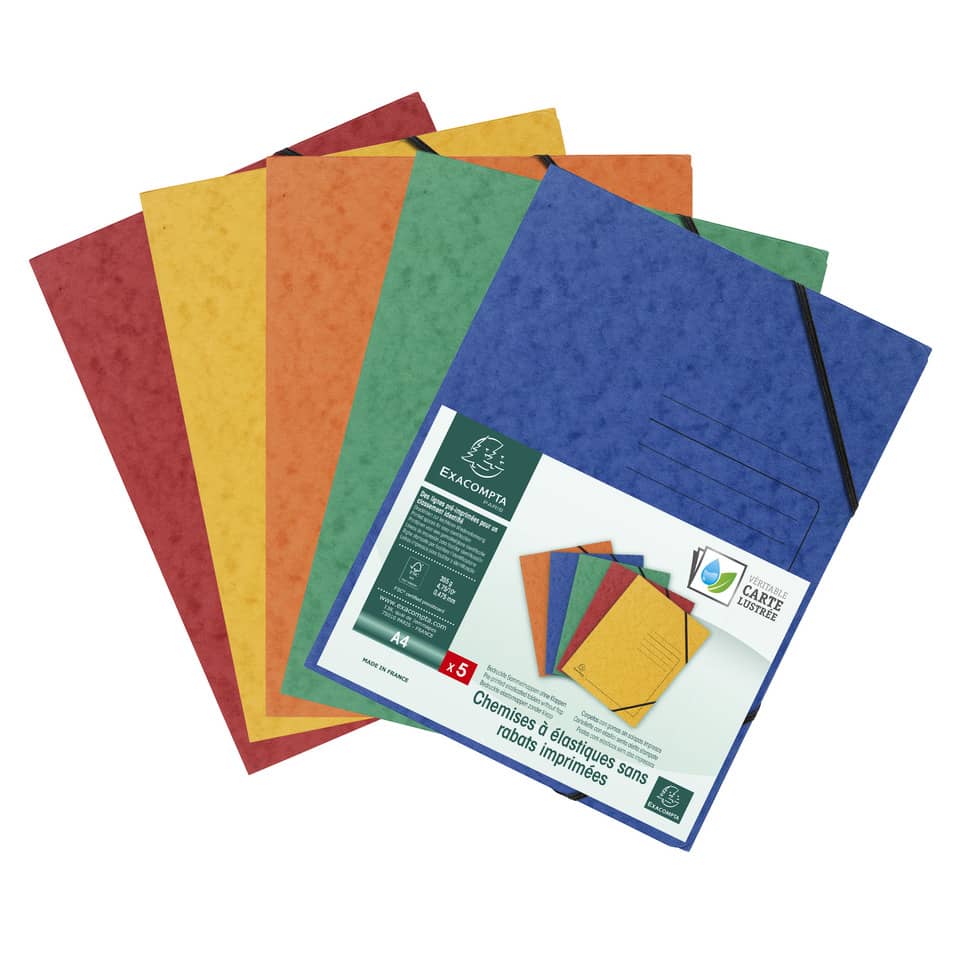 Ordner, Kunststoff, A4, bunte, Elastische Hülle