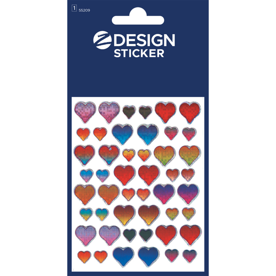 Herz-Sticker, Herz-Design, Aufkleber, Farbverlauf, Klebe-Aufkleber