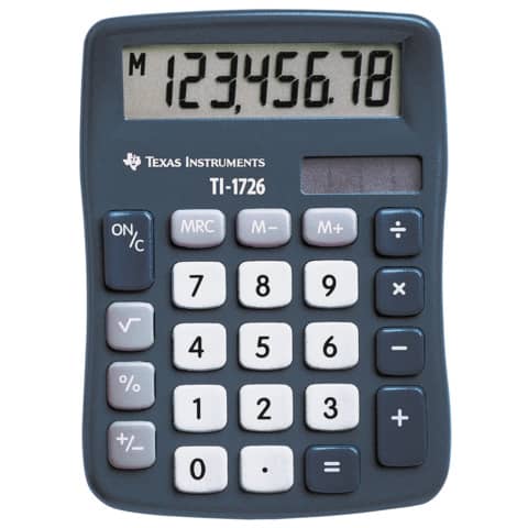 Mini-Tischrechner Solar TI-1726, 8-stellig TEXAS INSTRUMENTS 105695
