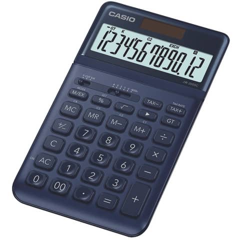 Tischrechner 12-stellig dunkelblau CASIO JW-200SC-NY