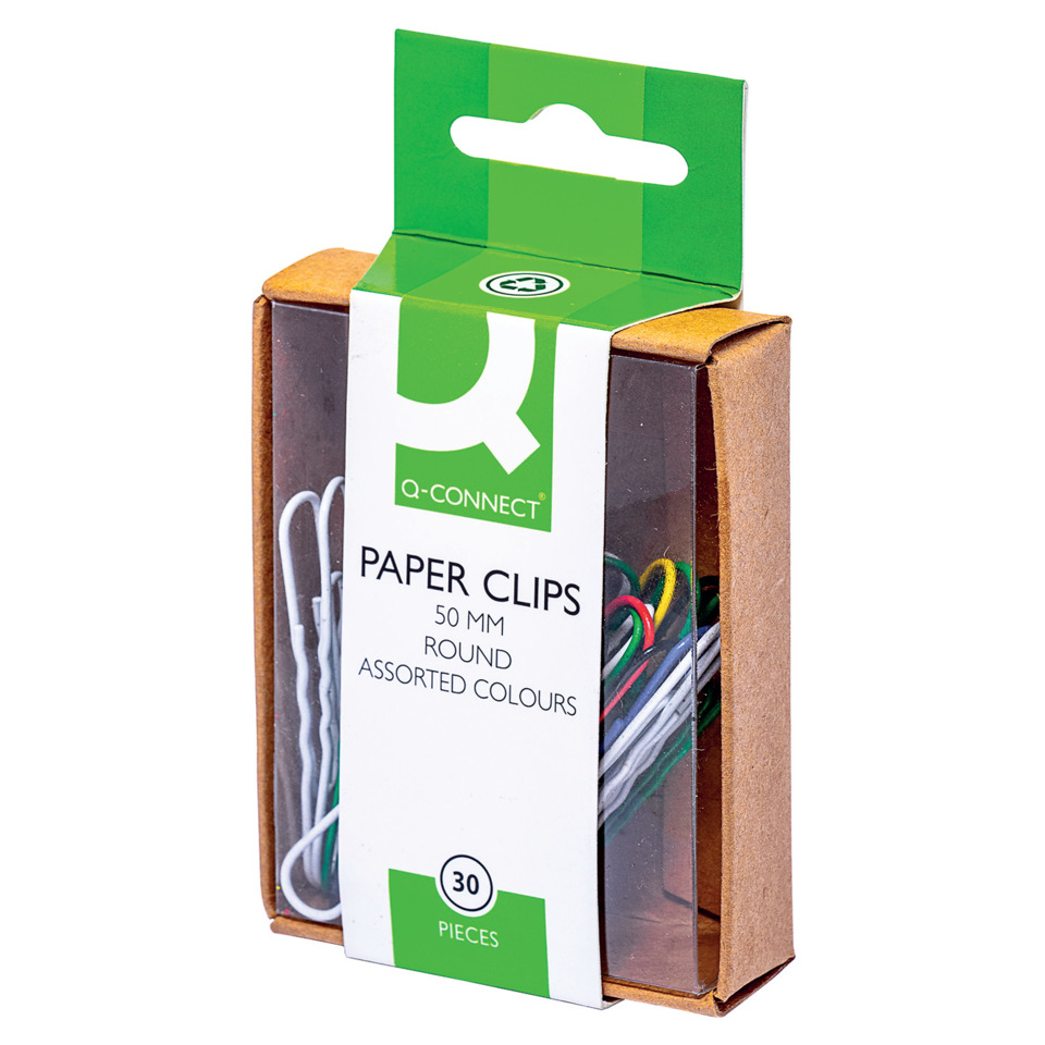 paper clips, Bürobedarf, 60-70 mm, bunte Farben, 30 Stück
