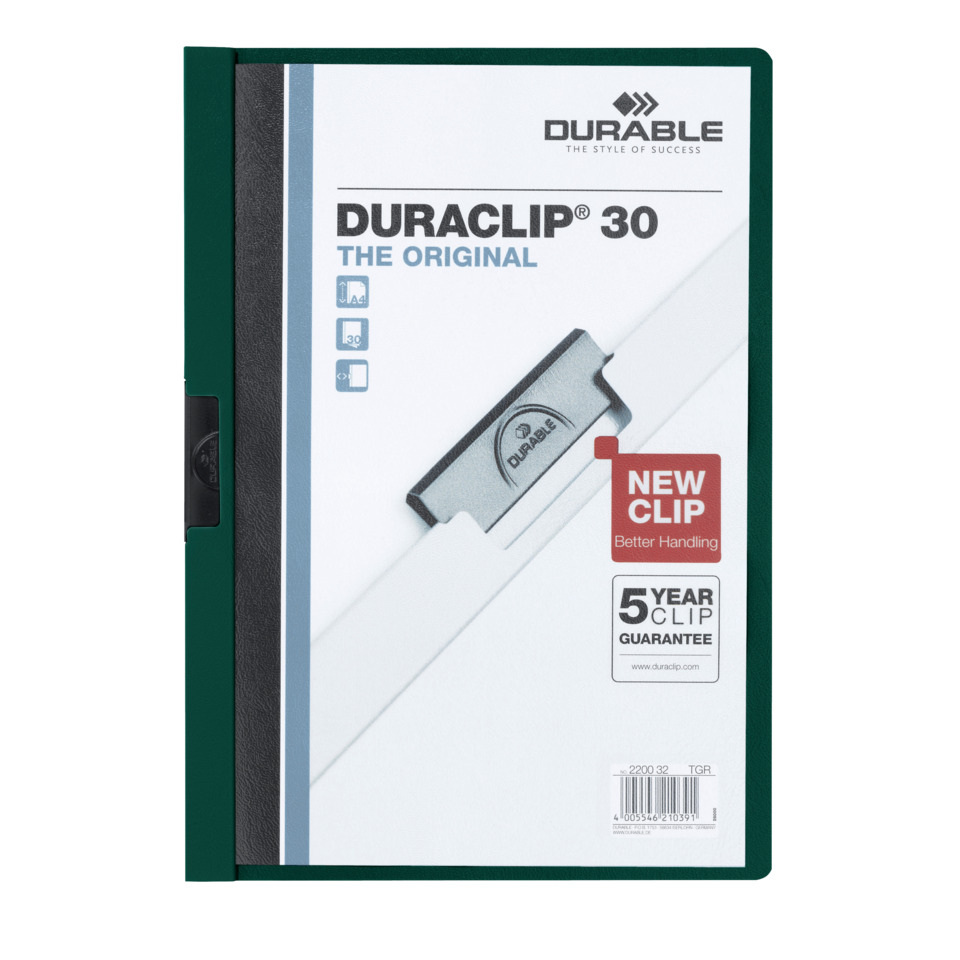 Durable Clamp, Clipboard, Clip, Plastic, Green