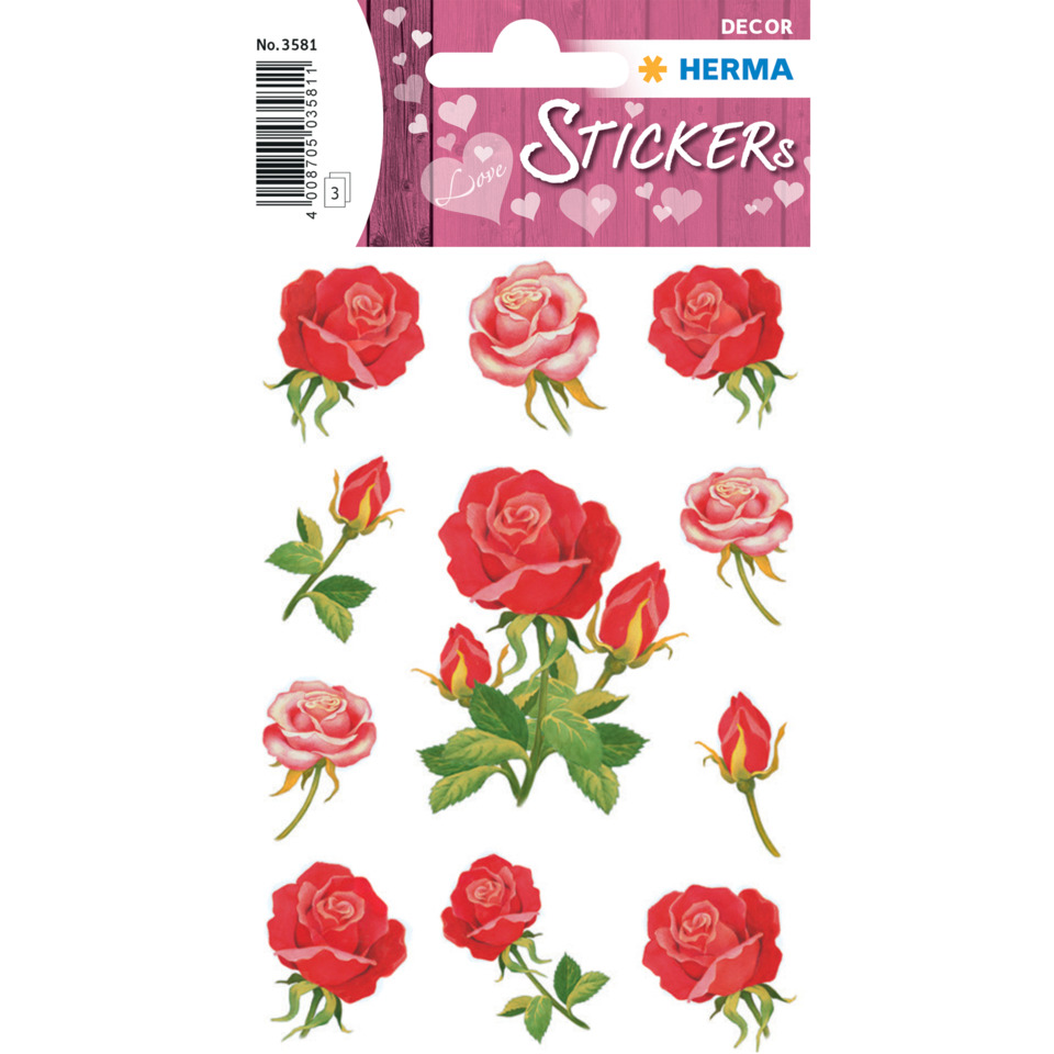 Rosen, Rosenaufkleber, Sticker, Blumenmotiv, Dekor