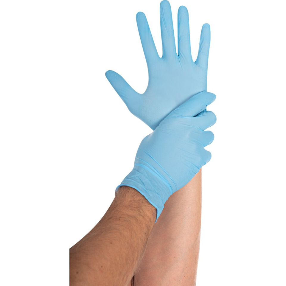 Einmalhandschuhe, Nitril, Blau, Schutzhandschuhe, medizinisch