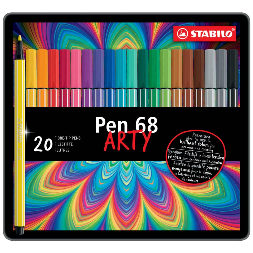 Farbkohle, Buntstifte, Kunstset, Pen 68, Art Kit