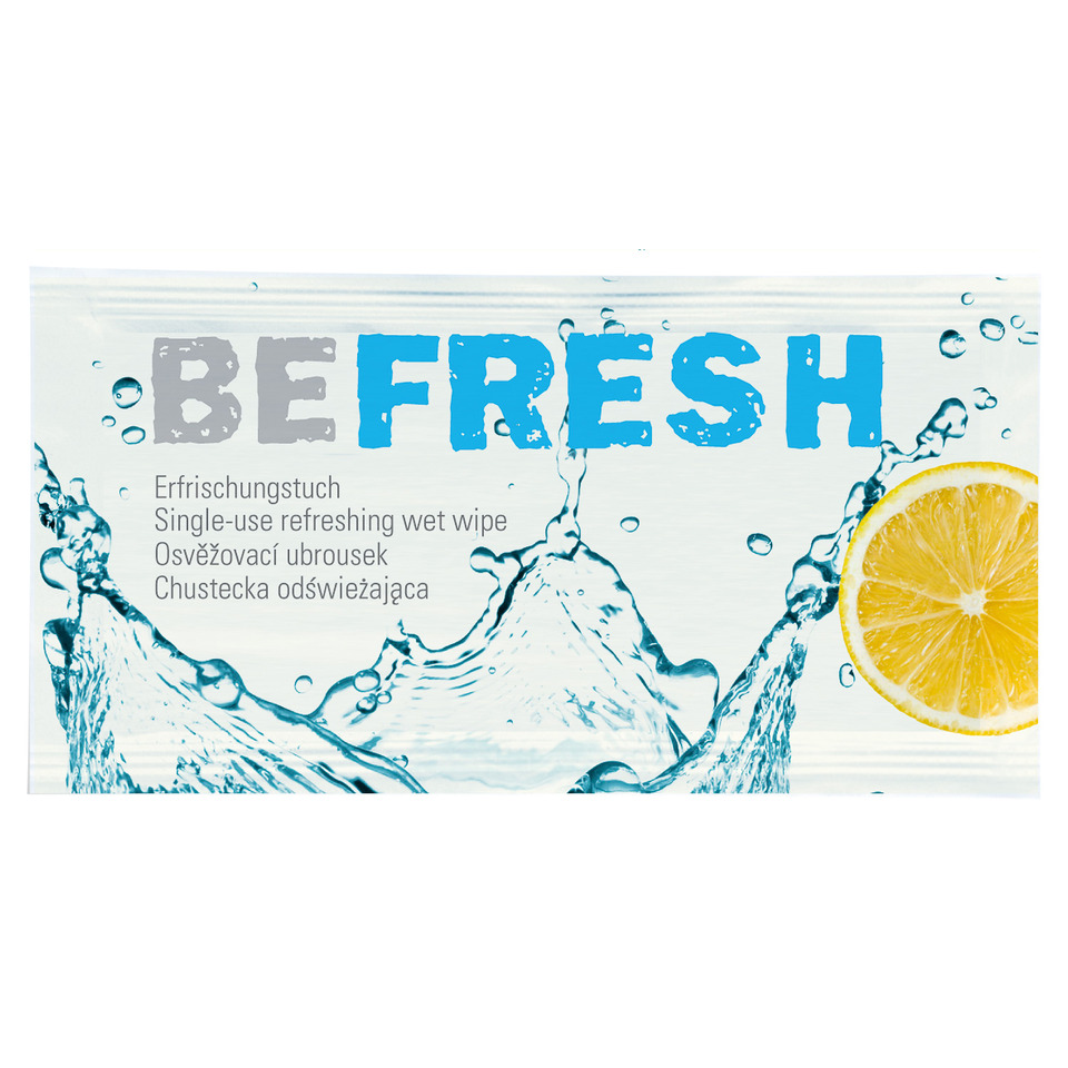 Be Fresh, Refresher, Einweg-Feuchttücher, Feuchttücher, Zitrone