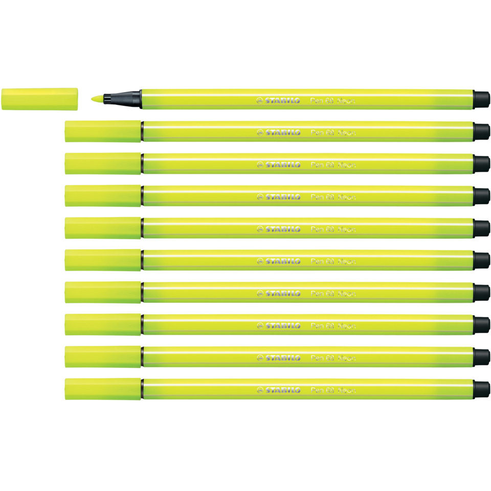 Marker, Highlighter, Neon gelb, Stabilo, Pen 68 Neon