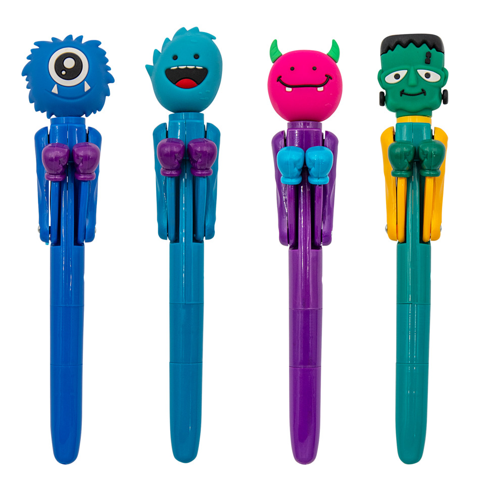 Kinderstifte, Monsterstift, Comic-Charakter, Bunte Figuren, Klemmmechanismus