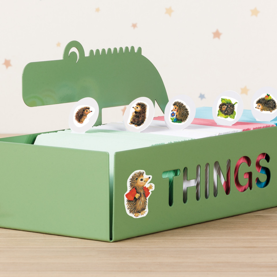 Reptilien-Aufkleber, Igel-Motiv, Grüne Box, Themen-Box, Bild-Befestigungen
