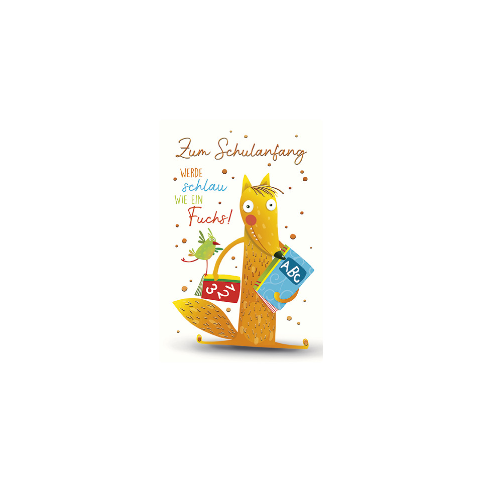Schulanfang, Cartoon-Löwe, ABC-Buch, Zahlenwürfel, Konfetti