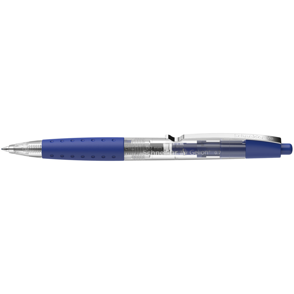 Kugel-Schreiber, Kugelschreiber, Gelschreiber, transparent, blau