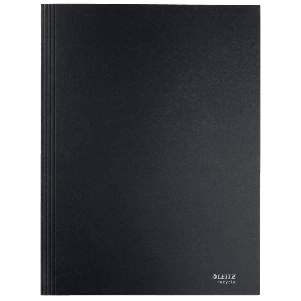 notebook, schwarze Ummantelung, Spiralbindung, A5 Größe, Leitz recycelt
