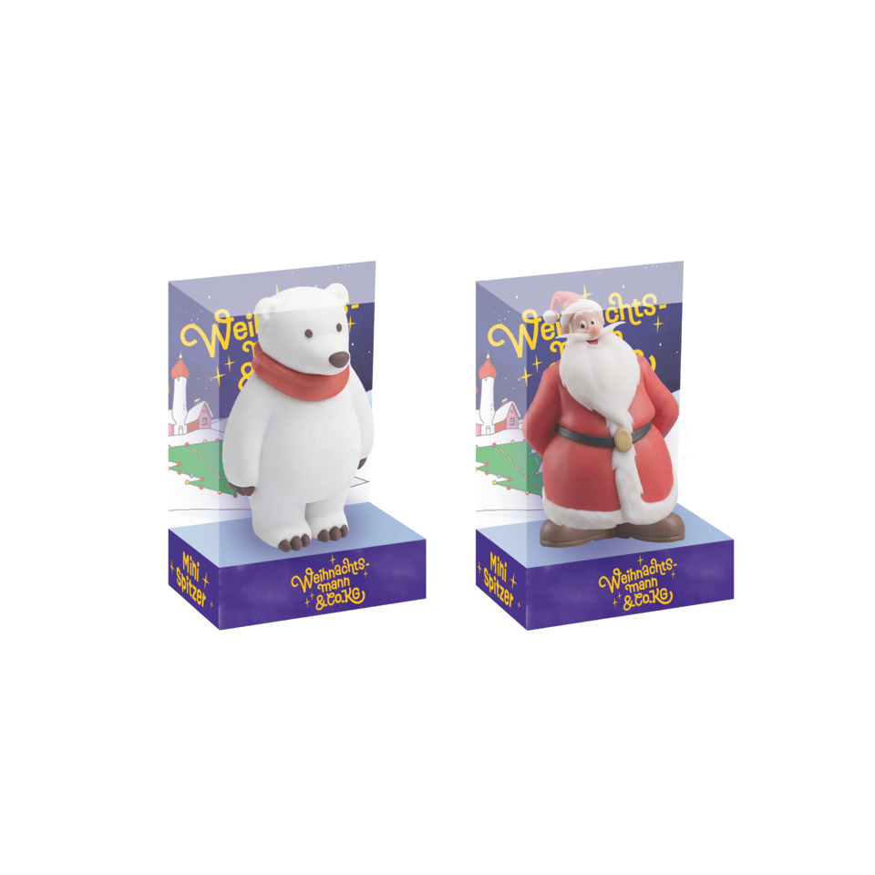 Polar bear figure, White bear, Red scarf, Christmas display, Santa Claus figure