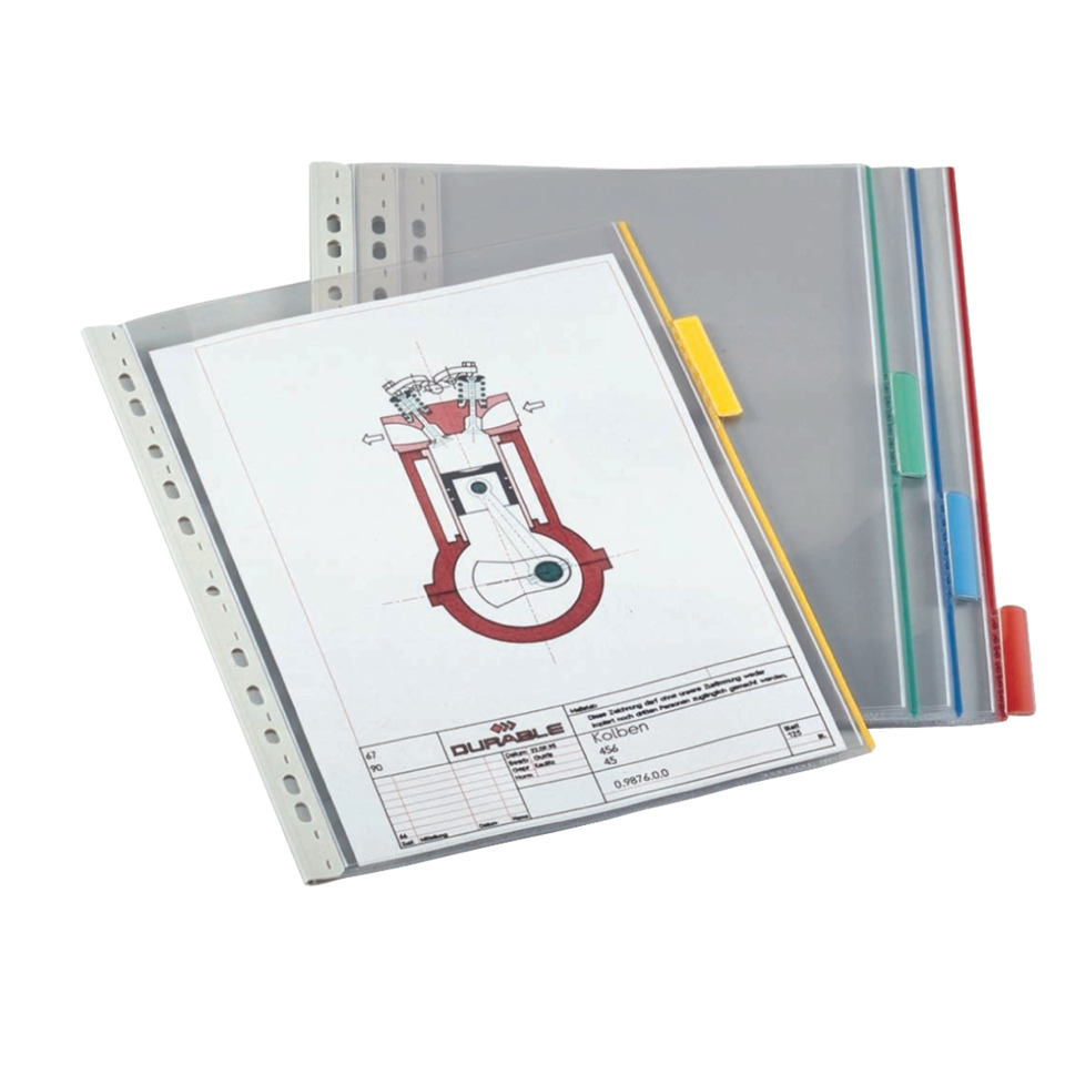 Abstract-clip, A4 binder, Plastic binder, Colored dividers, Document sleeve
