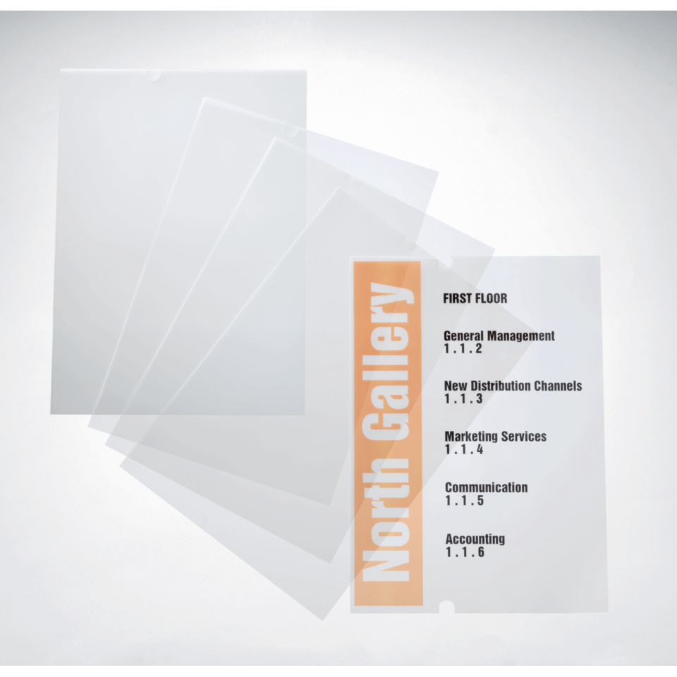 Beschriftungsfolie Crystal Sign, 210x297mm, 10 Stück, transparent DURABLE 4835 19 Werbung, Plakat