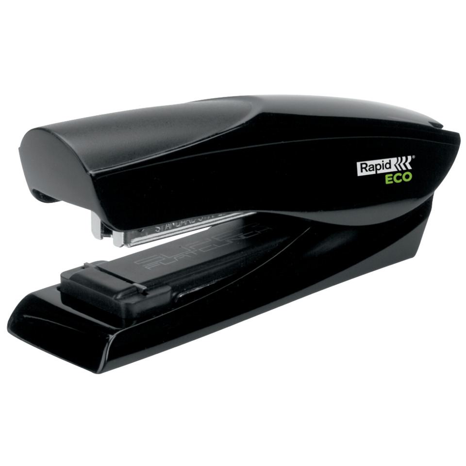 Klammerstapler, Bürobedarf, Schwarz, Kunststoff, Rapid Eco