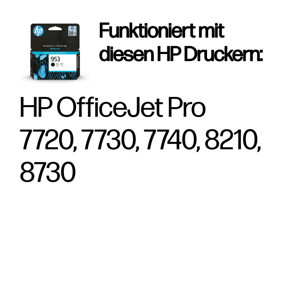 Tintenpatrone, HP Drucker, Kartusche, Grafikpatronen, Schwarz