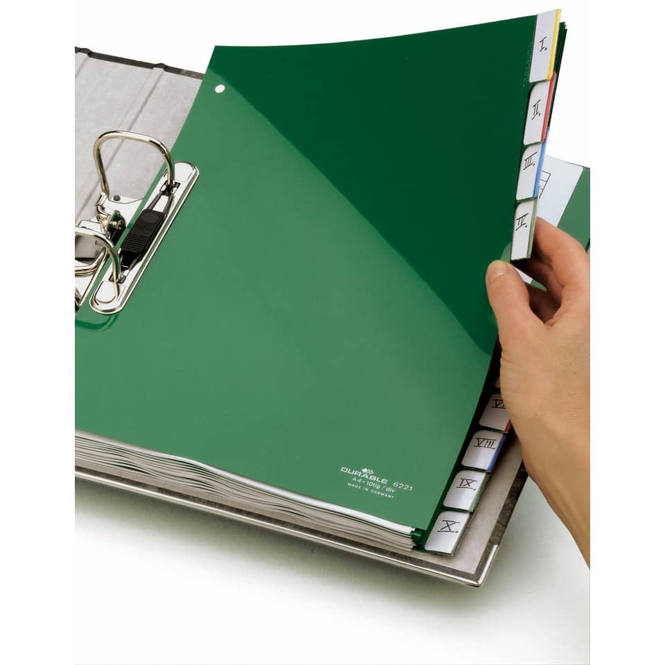 Ordner, Aktenordner, Grün, Ringbuch, Registerkarten