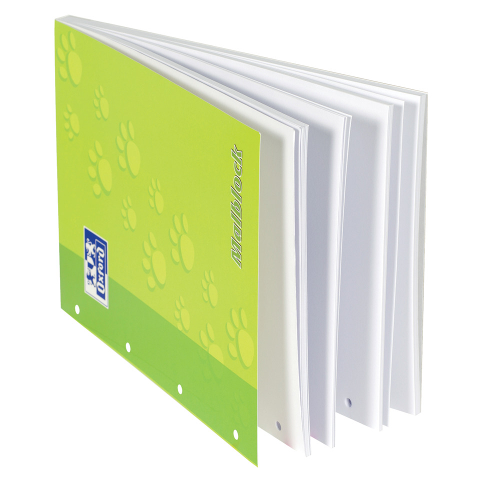 A4 Hefter, Ringbuch, Loser Binder, Grüne Deckel, Pfotenabdruck Muster