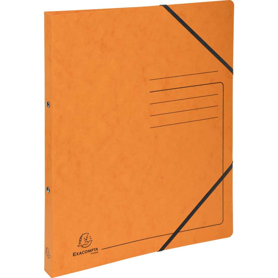 Ordner, Kartenhalter, A4, Orangene Farbe, Gummibandverschluss