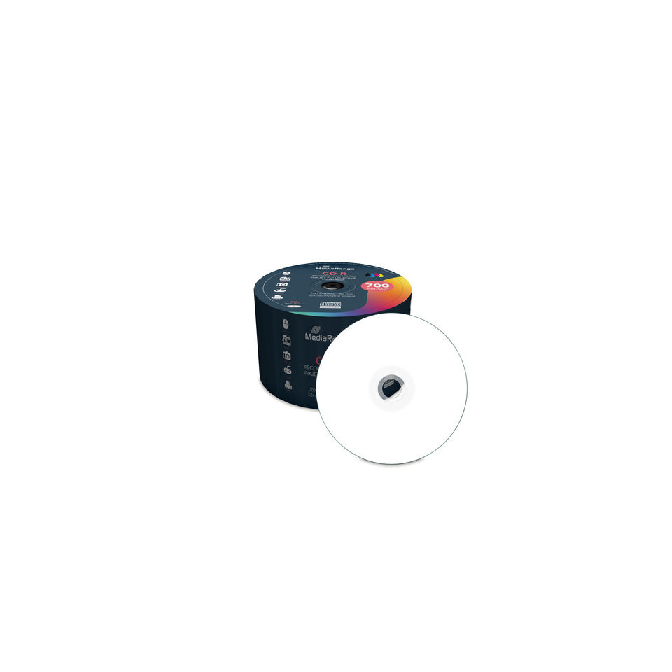 CD-R 50er Spindel bedruckbar inkl. URA, 700MB, 80Min MEDIARANGE MR208