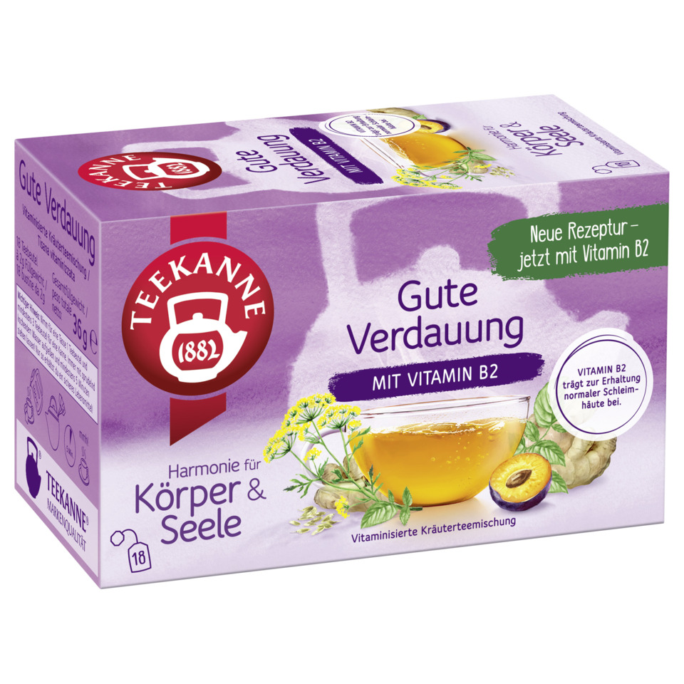 Kräutertee, Vitamin B2, Gute Verdauung, Körper & Seele, Teekanne