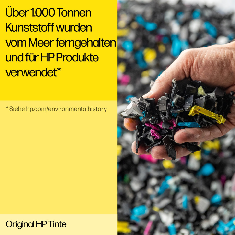 Kunststoff, Recycling, Schwarz, Farbchips, HP-Tinte
