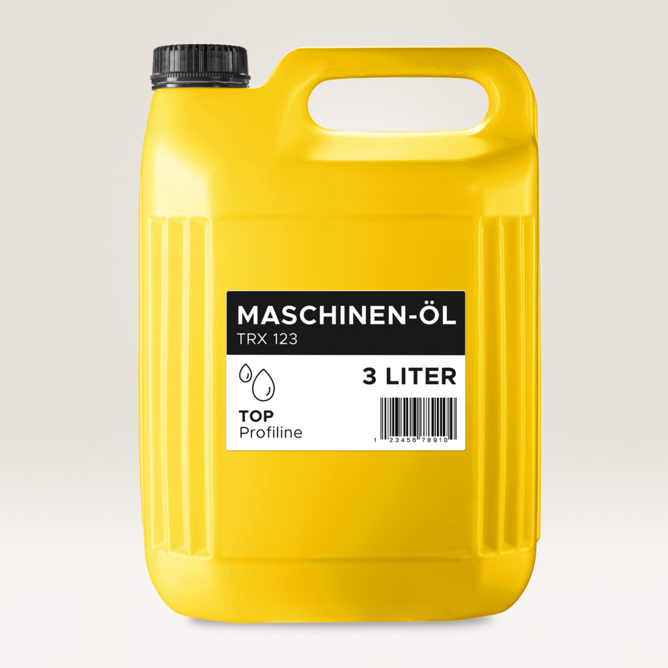 Schleifer, Elektrischer Schleifer, Kantenreinigung, Metall, Grün-Label, Ölkanister, Maschinenöl, 3 Liter, Top Profiline, gelb