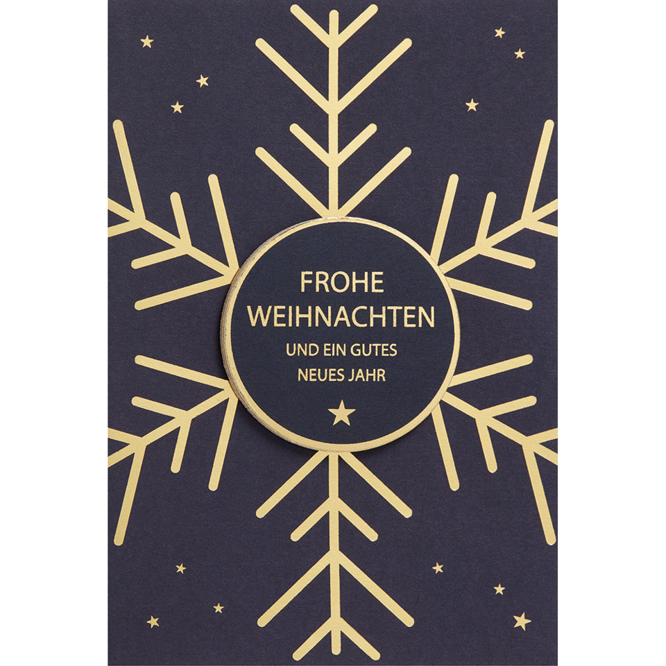 weihnachtskarte, goldene farben, sternenmuster, kreis mit text, glitzernde sternen
