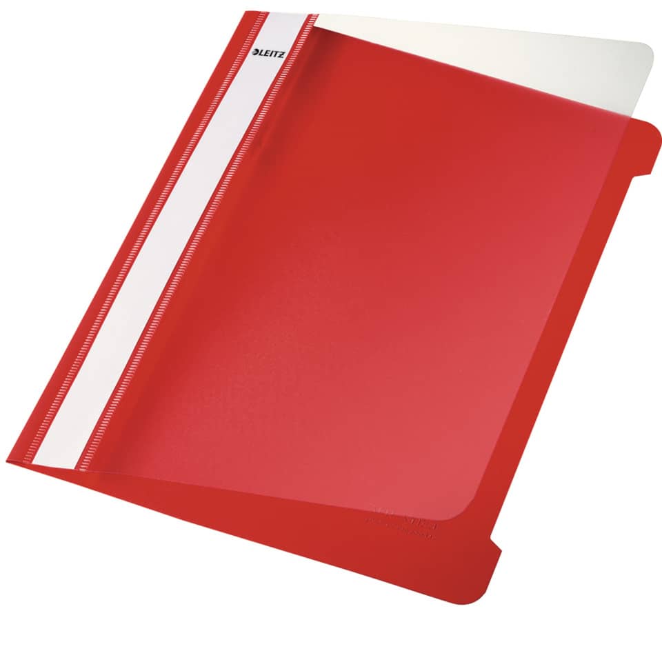Karteikartenhülle, Rote Ordnerhülle, Transparentes Rückenband, Klemmbreite Hülle, Limen Sortiment