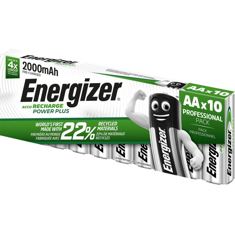 AA×10, Professional pack, Rechargeable, 2000mAh, Energizer battery