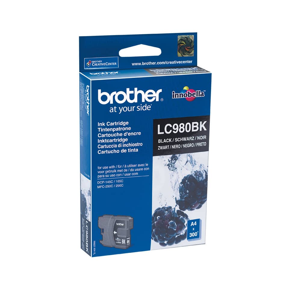 Tintenpatrone, Druckerpatrone, LC980BK, Schwarz, Brother