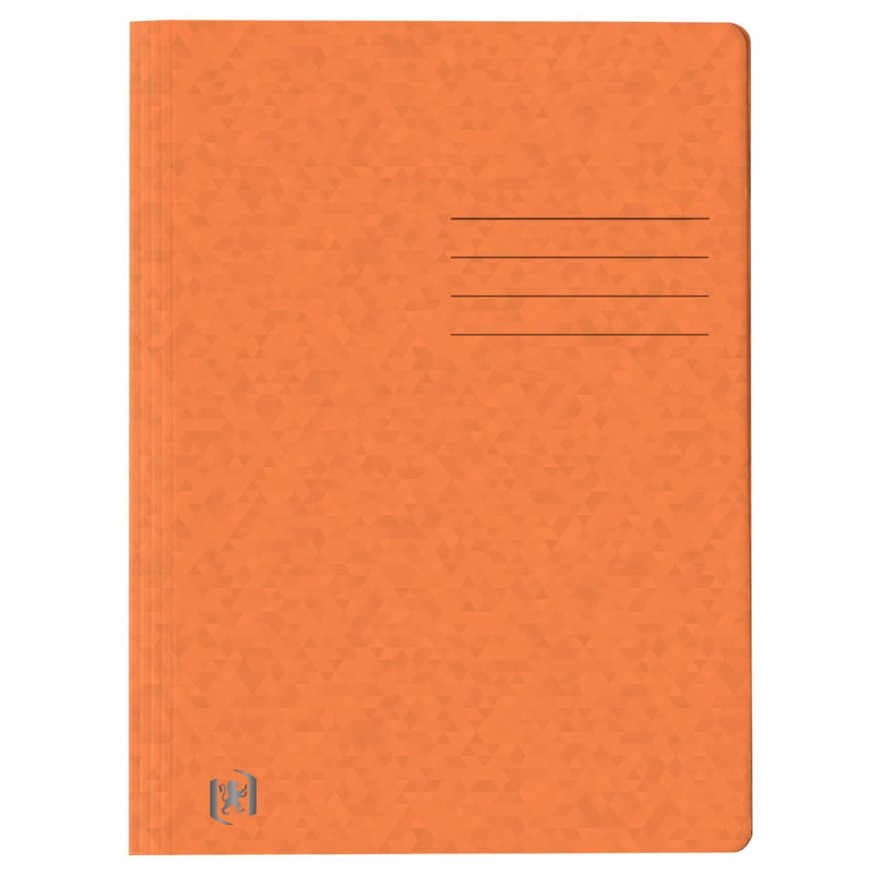 Notizbuch, Klemmheft, Orangene Oberfläche, Quaderform, Linierte Linien