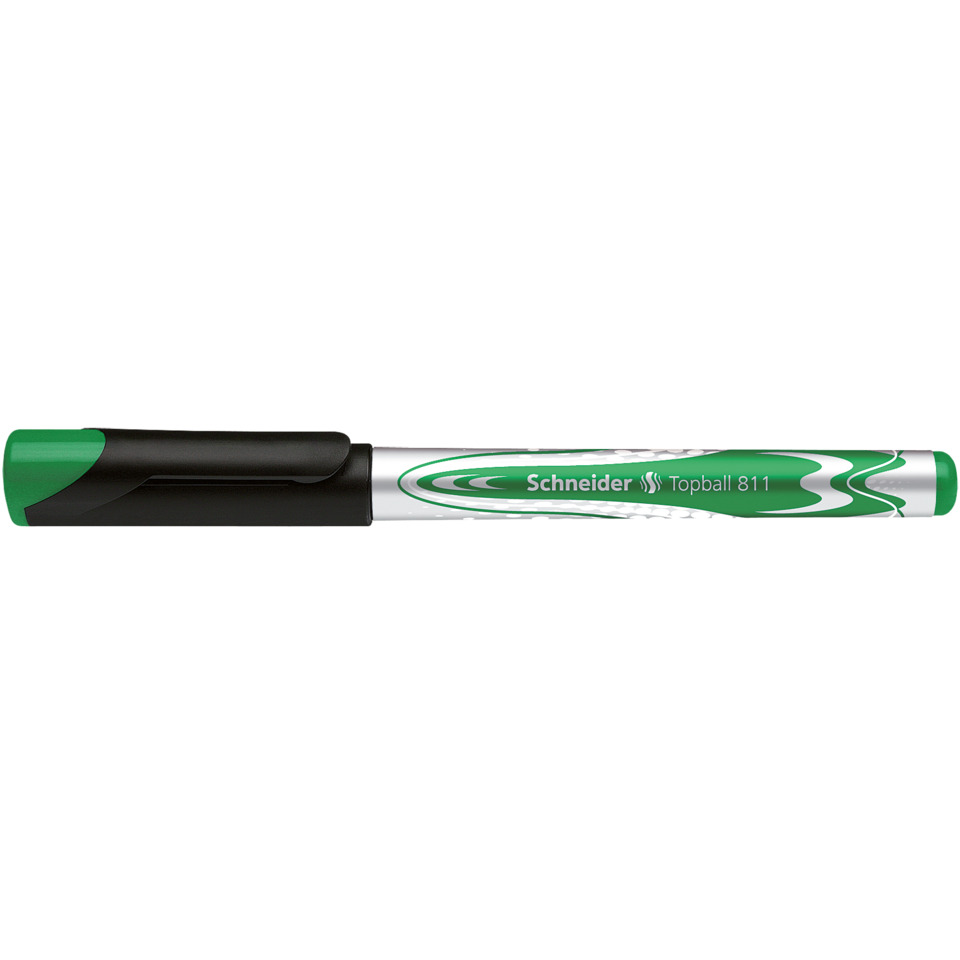 Marker, Permanent marker, Green cap, Schneider, Topball 811