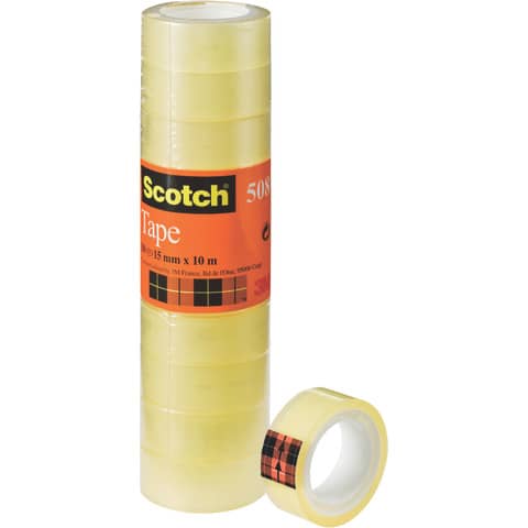 Klebefilm transparent 508, PP, 15 mm x 10 m, 10 Rollen SCOTCH 5081510