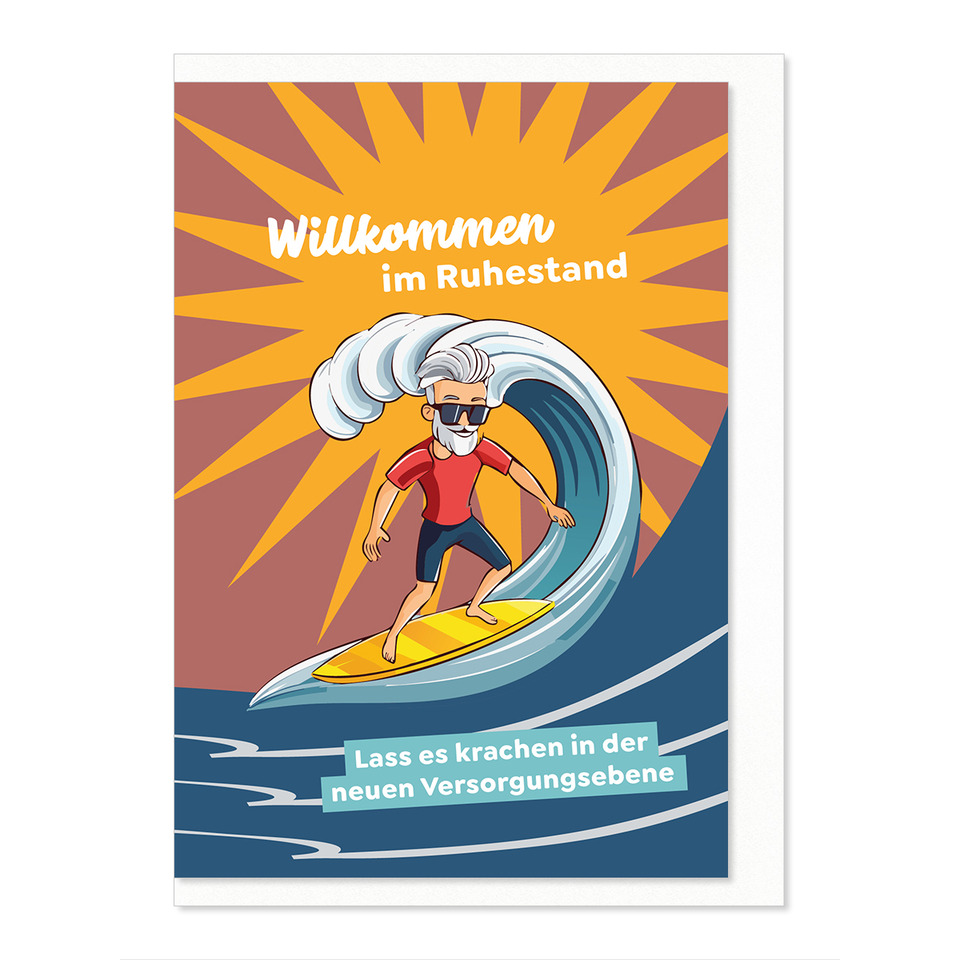 Surfboard, Wellenreiten, Alter Mann, Robustheit, Poster